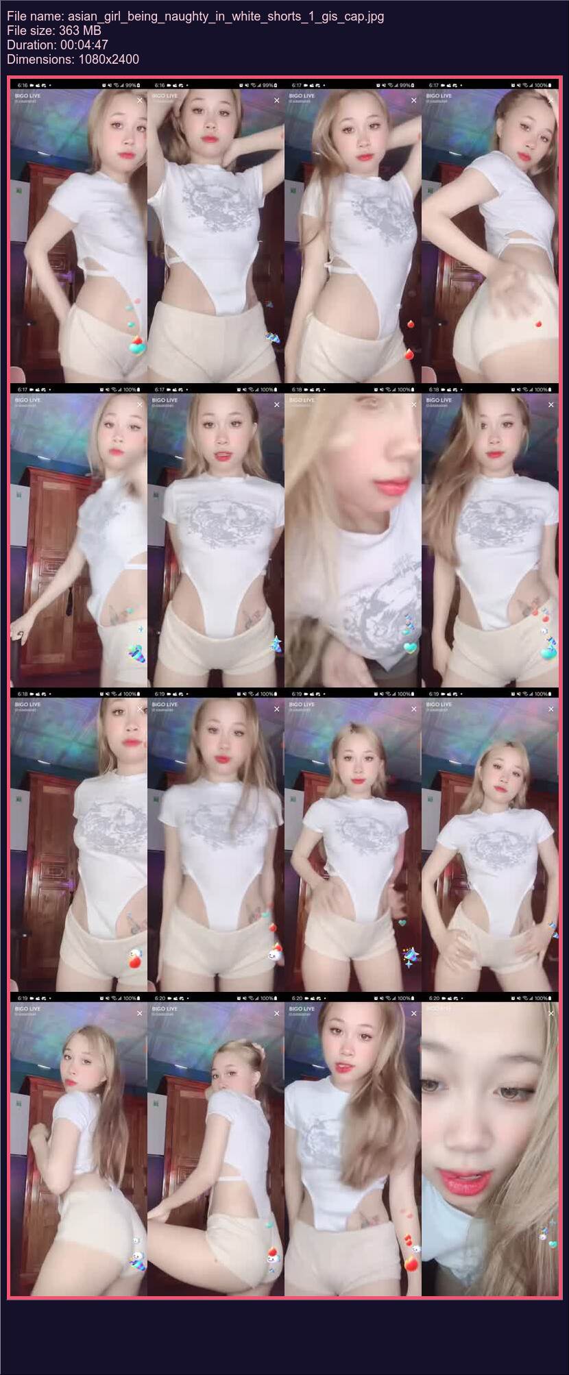 Asian Girl Being Naughty In White Shorts 1