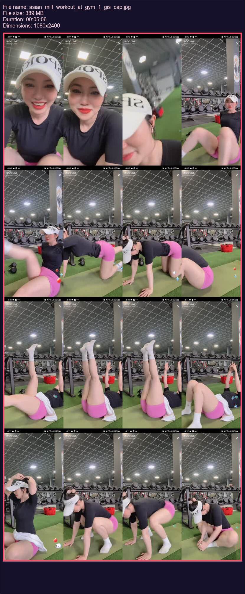 Asian Milf Workout At Gym 1
