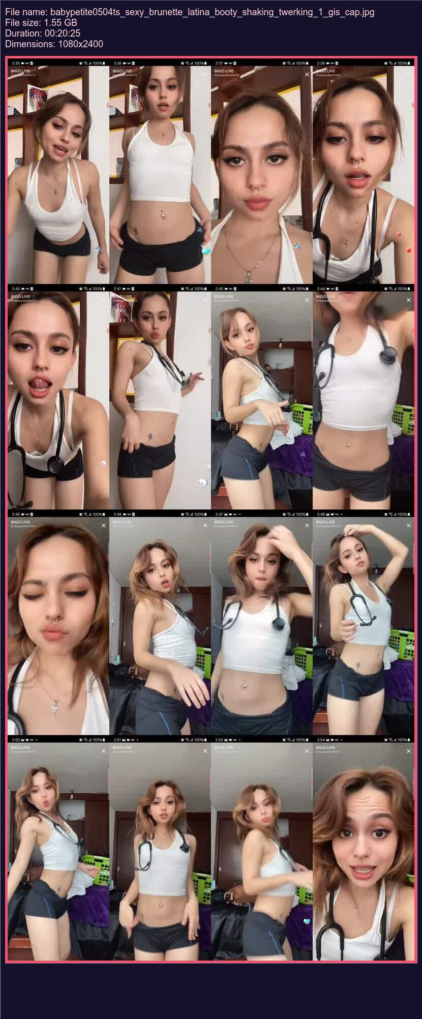 Babypetite 0504 Ts Sexy Brunette Latina Booty Shaking Twerking 1