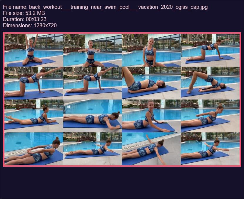 Back Workout Training Near Swim Pool Vacation 2020