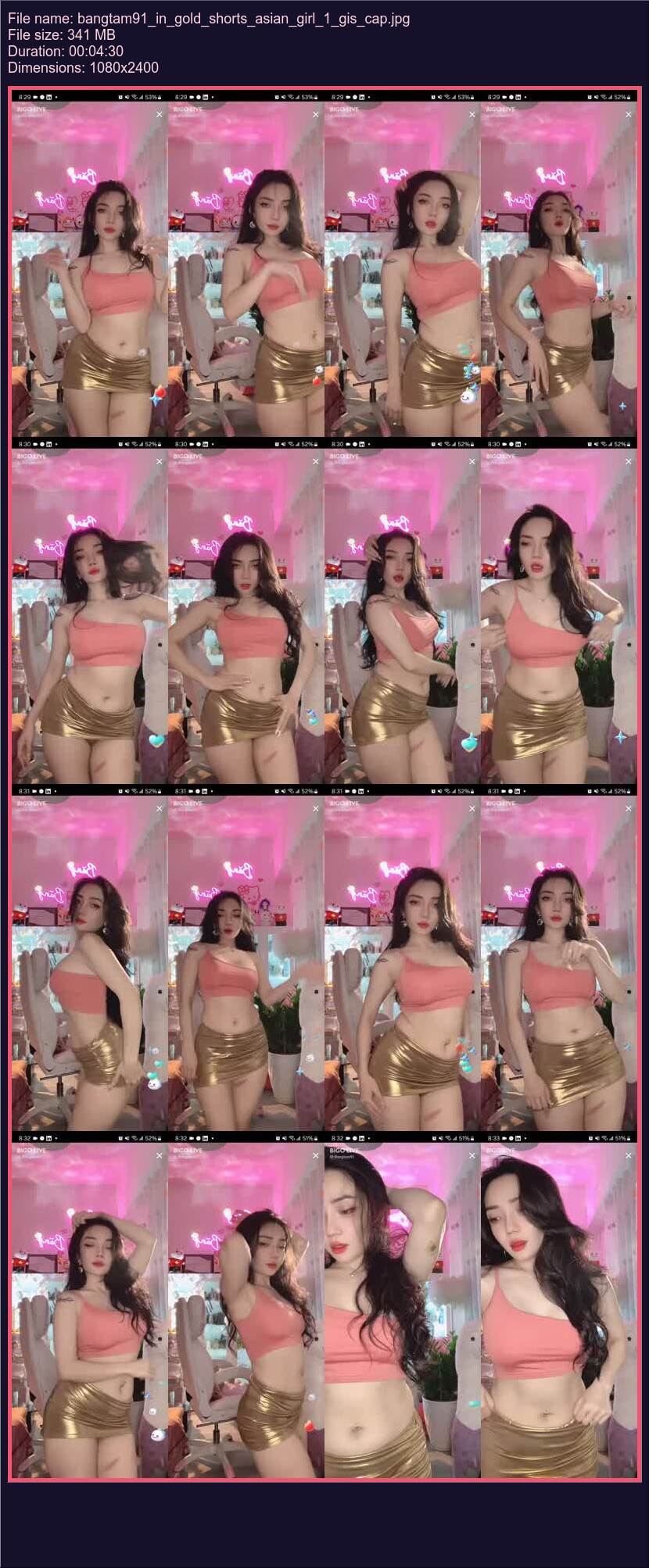 Bangtam 91 In Gold Shorts Asian Girl 1