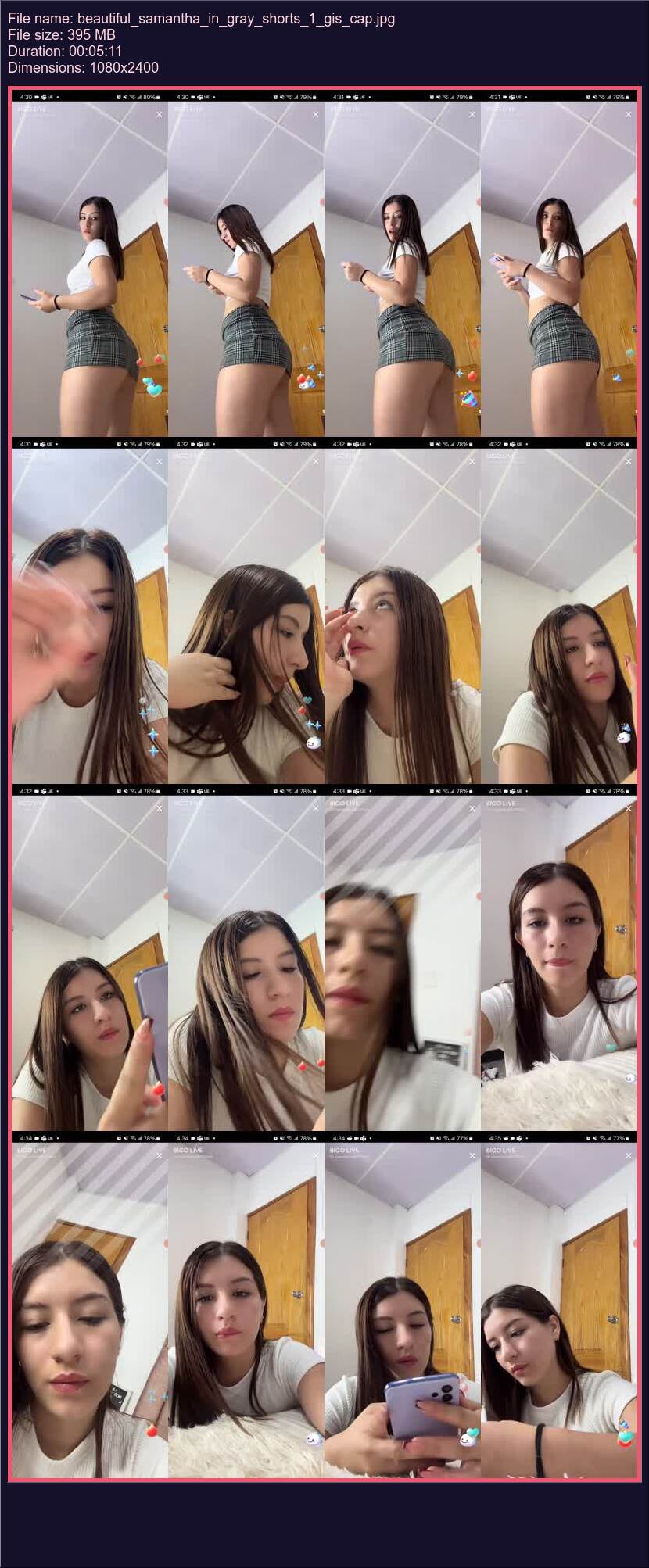 Beautiful Samantha In Gray Shorts 1