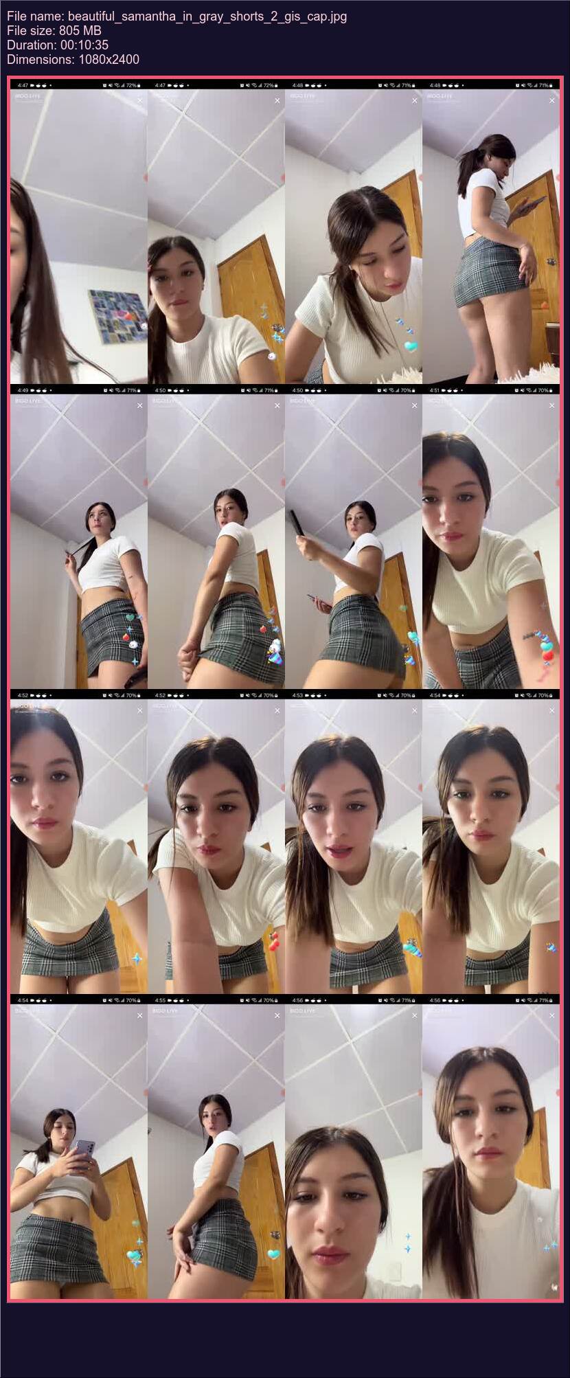 Beautiful Samantha In Gray Shorts 2