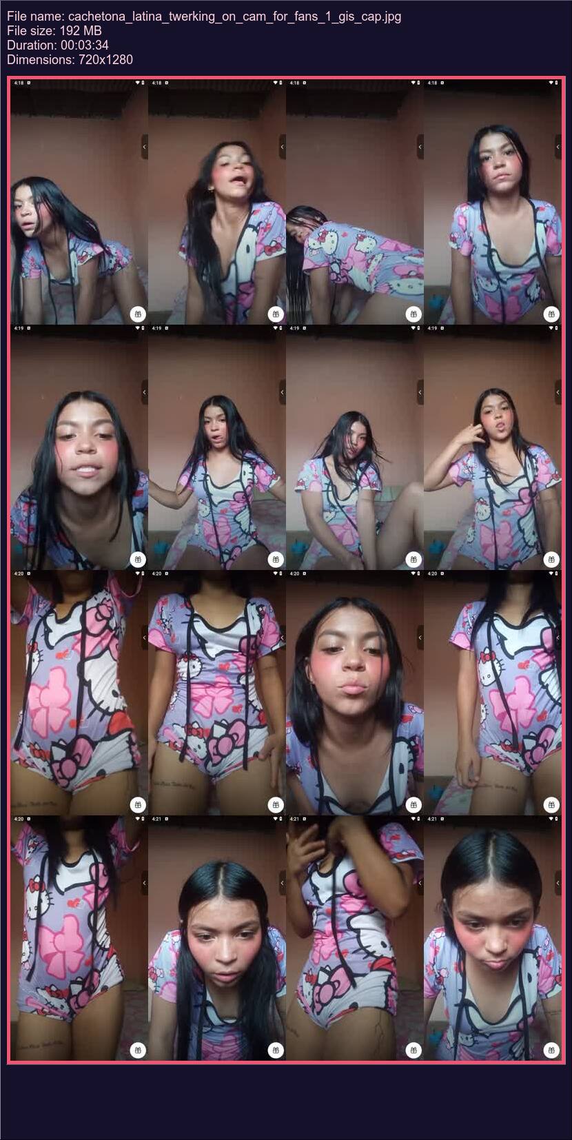 Cachetona Latina Twerking On Cam For Fans 1
