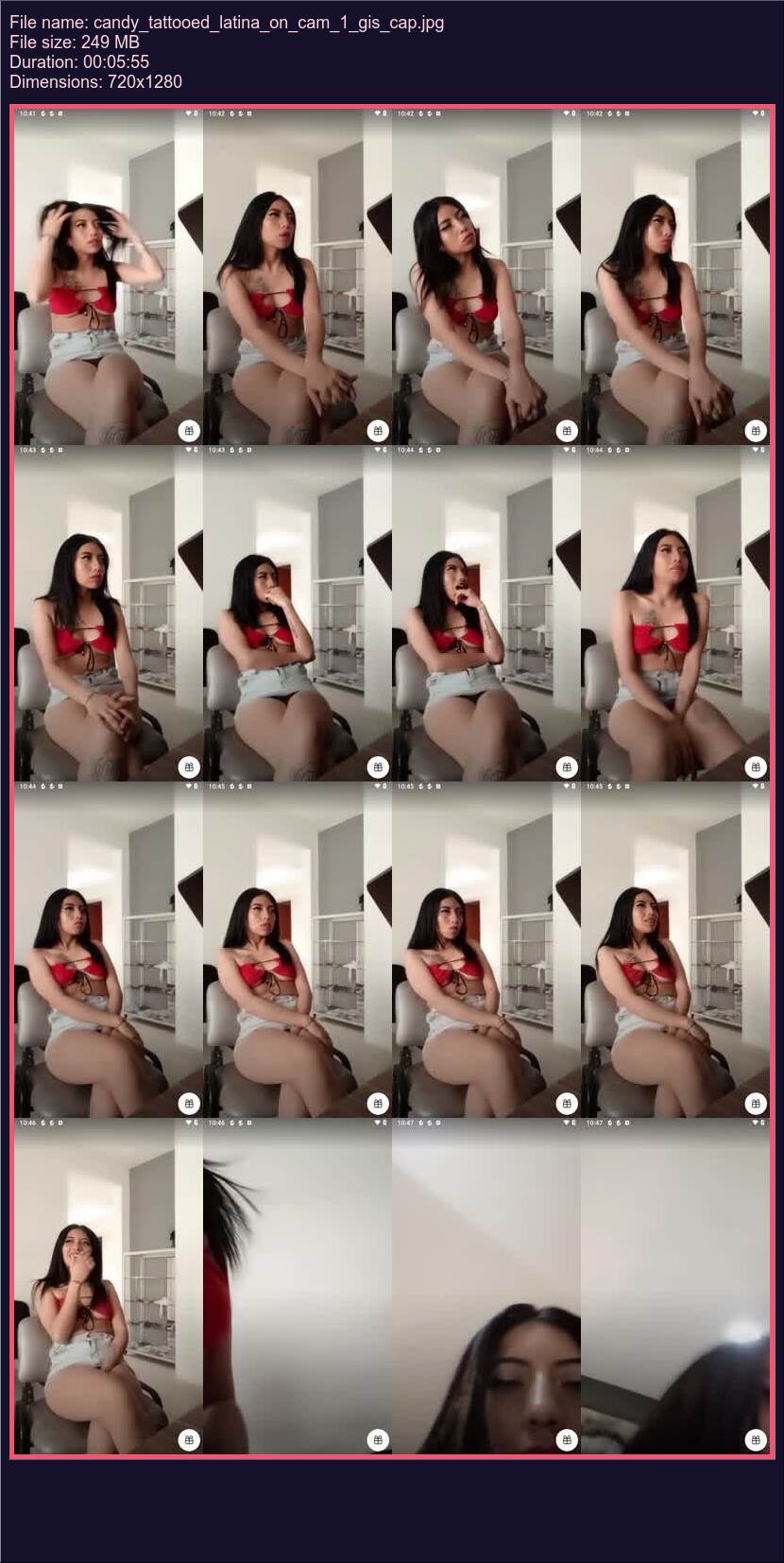 Candy Tattooed Latina On Cam 1