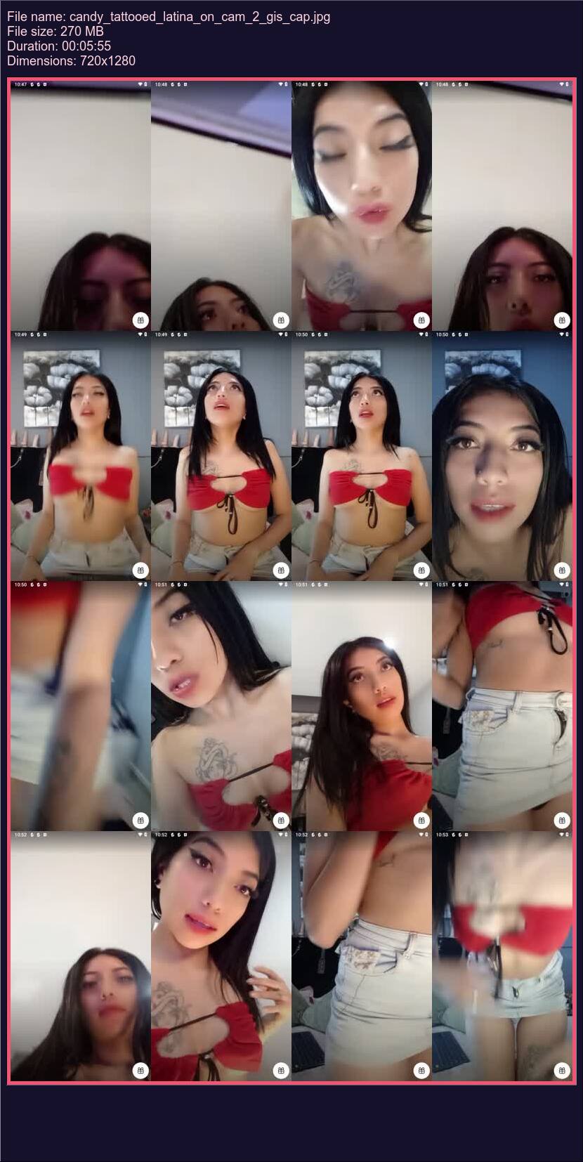 Candy Tattooed Latina On Cam 2