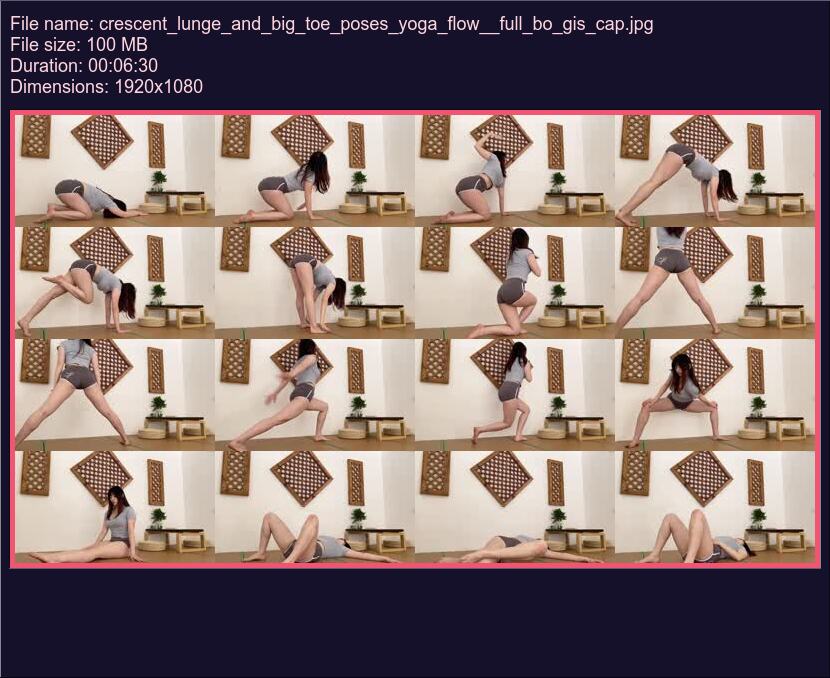 Crescent Lunge And Big Toe Poses Yoga Flow Full Bo