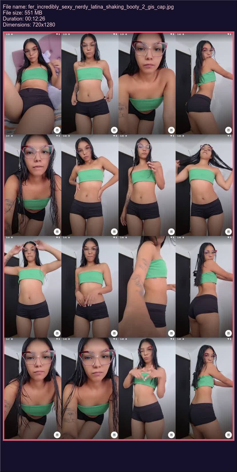 Fer Incredibly Sexy Nerdy Latina Shaking Booty 2