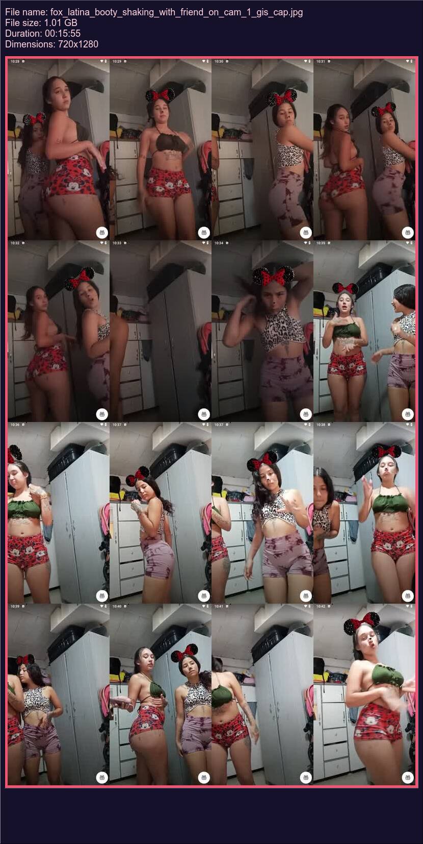 Fox Latina Booty Shaking With Friend On Cam 1