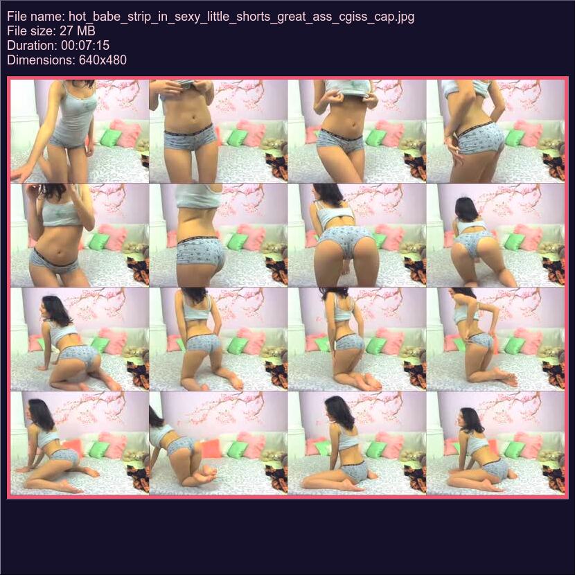 Hot Babe Strip In Sexy Little Shorts Great Ass