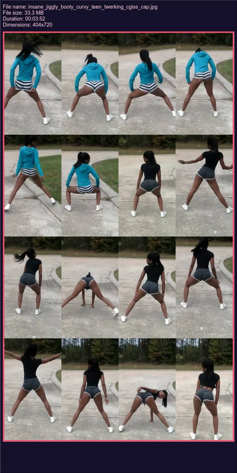 Insane Jiggly Booty Curvy Teen Twerking