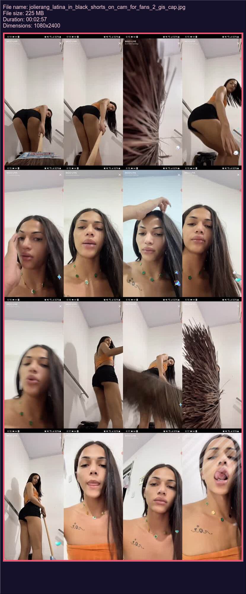 Jolierang Latina In Black Shorts On Cam For Fans 2