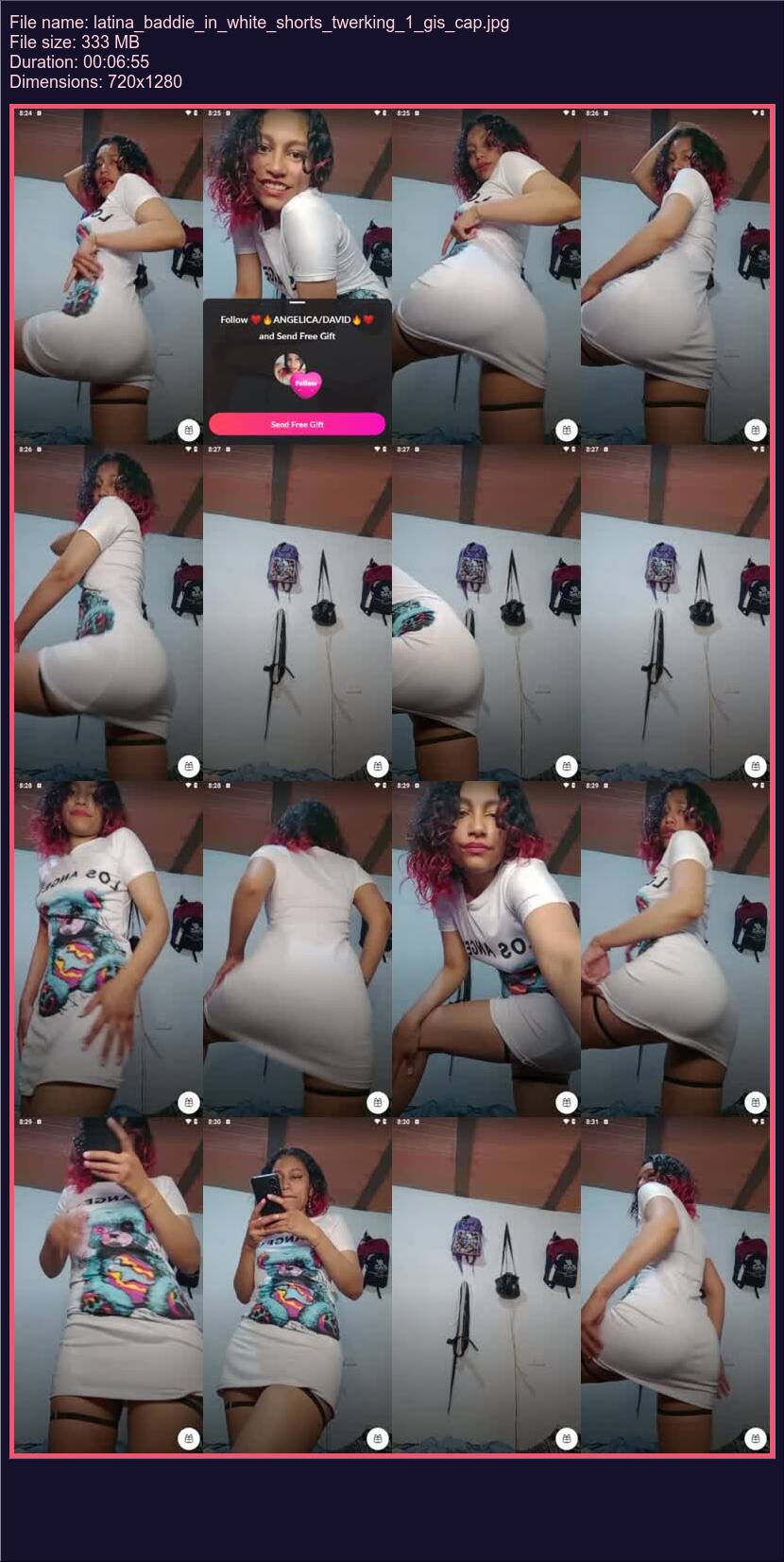 Latina Baddie In White Shorts Twerking 1
