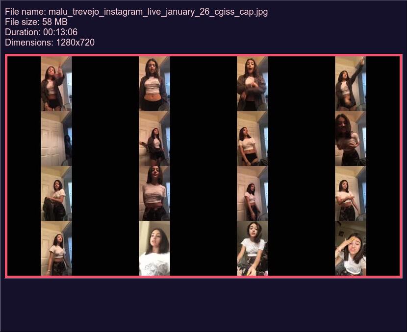 Malu Trevejo Instagram Live January 26