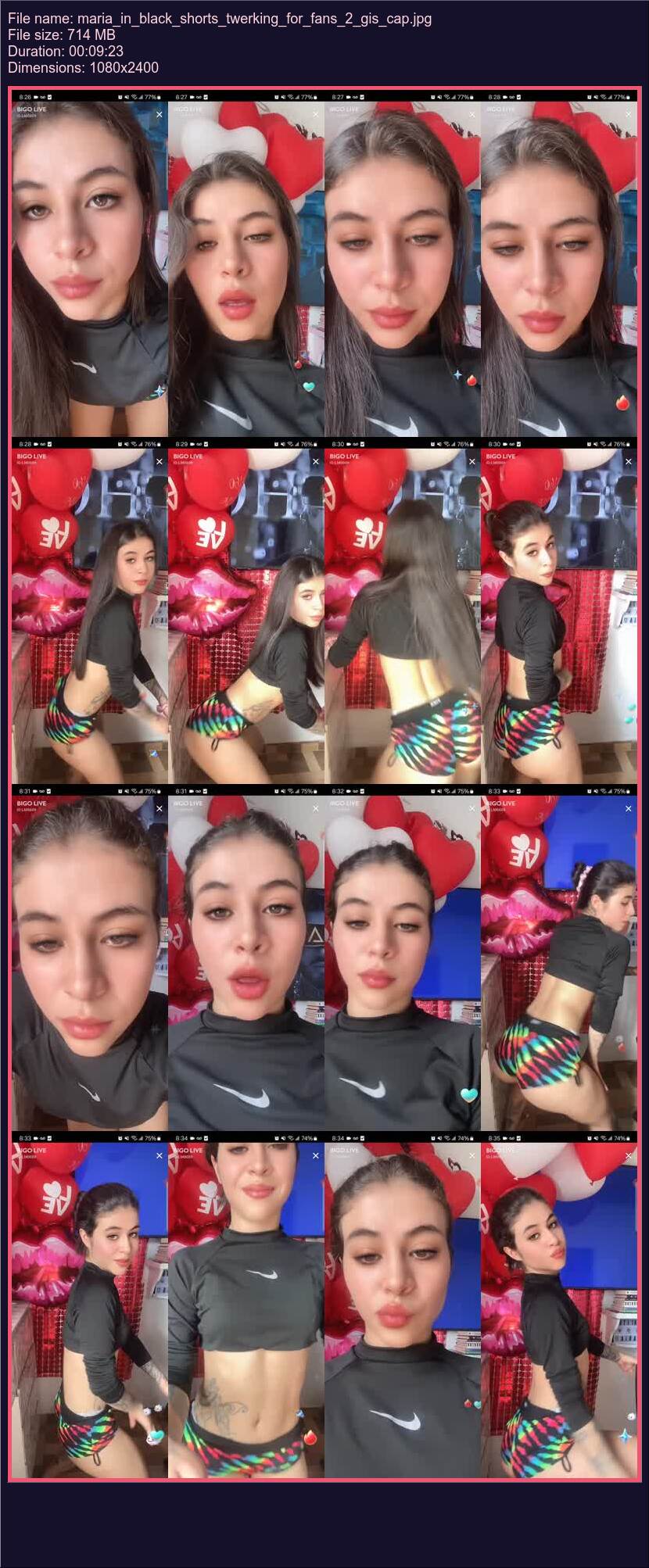 Maria In Black Shorts Twerking For Fans 2