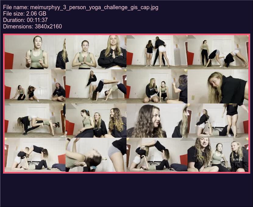 Meimurphyy 3 Person Yoga Challenge