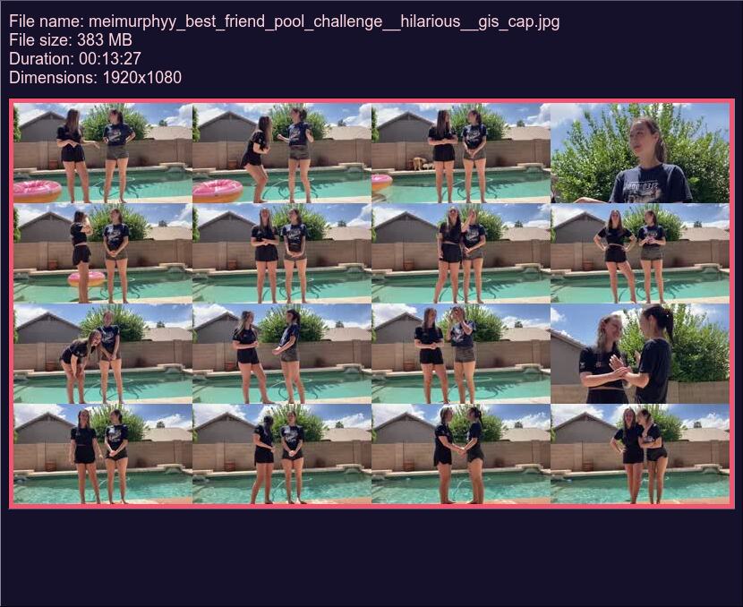 Meimurphyy Best Friend Pool Challenge Hilarious
