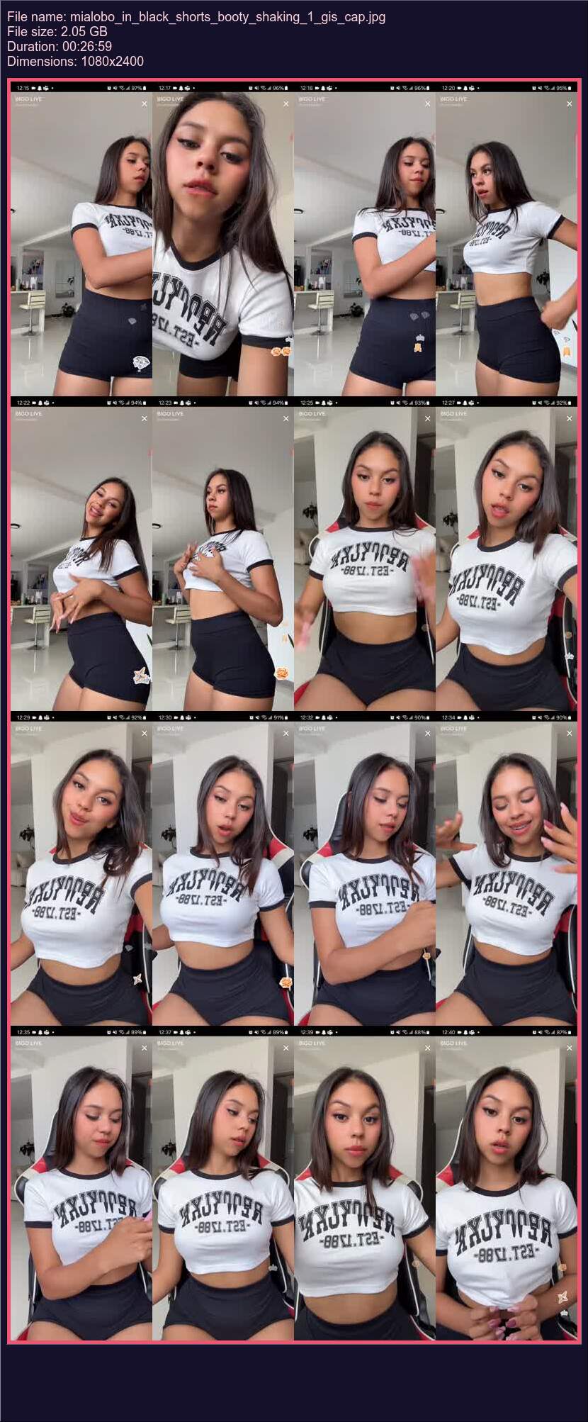 Mialobo In Black Shorts Booty Shaking 1