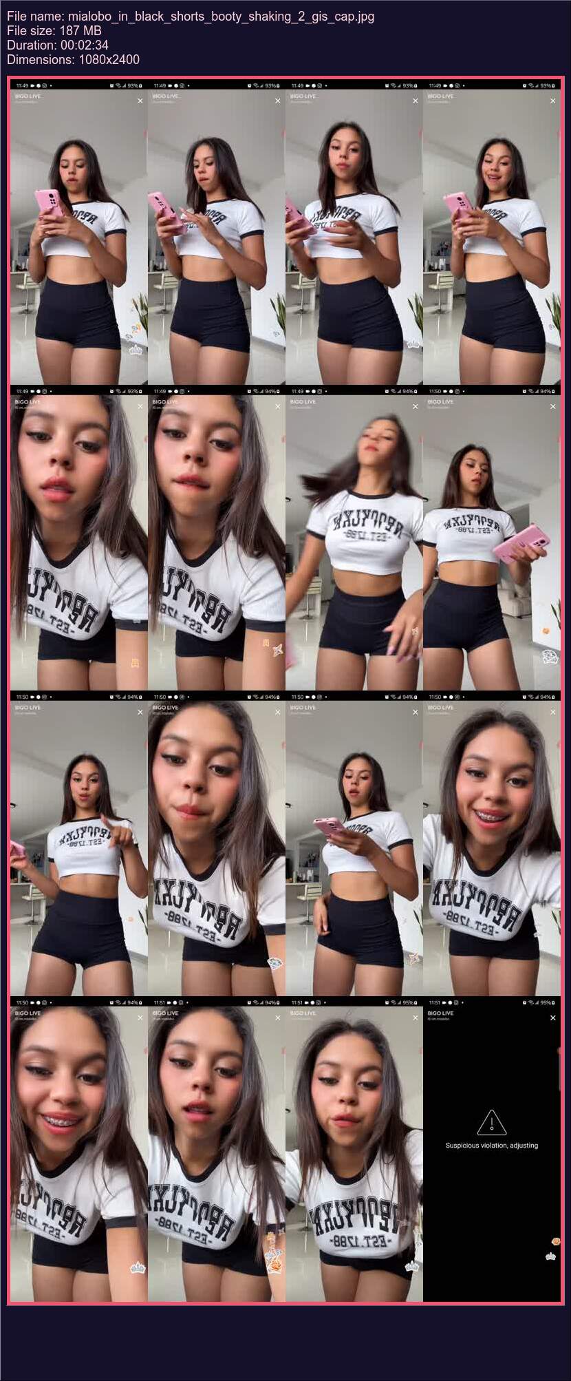 Mialobo In Black Shorts Booty Shaking 2