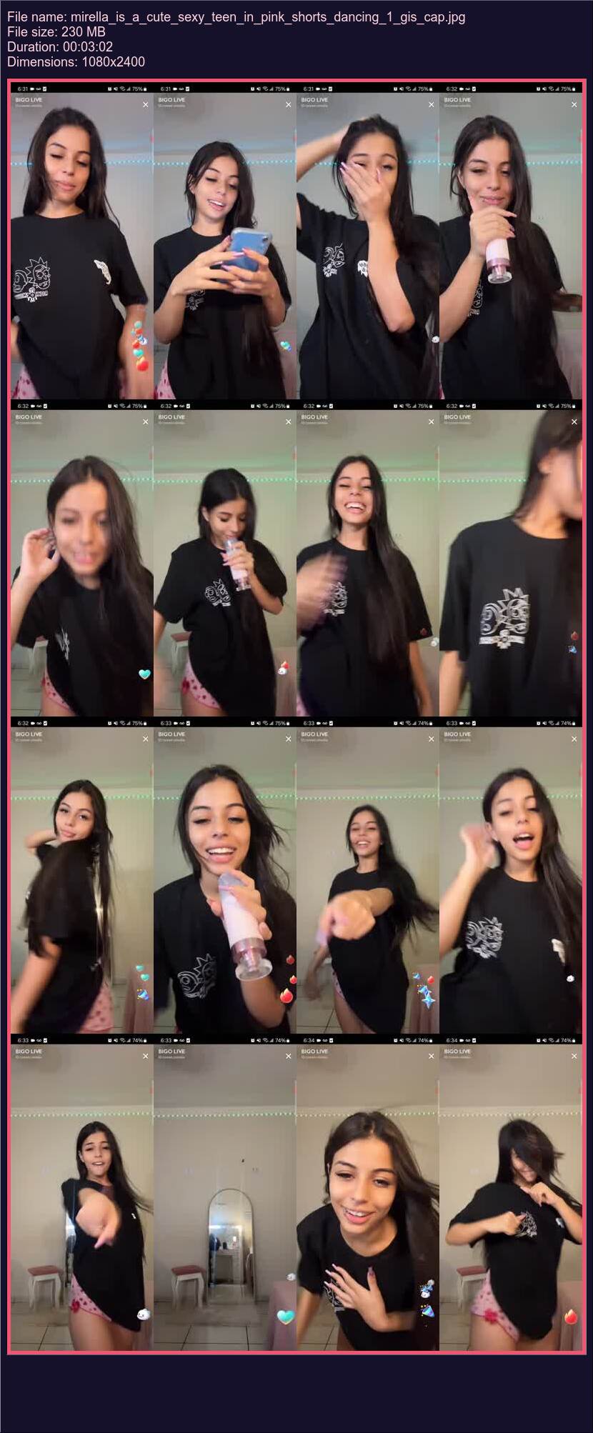 Mirella Is A Cute Sexy Teen In Pink Shorts Dancing 1