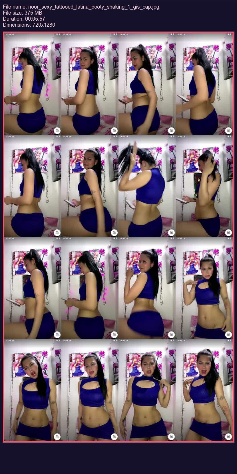 Noor Sexy Tattooed Latina Booty Shaking 1