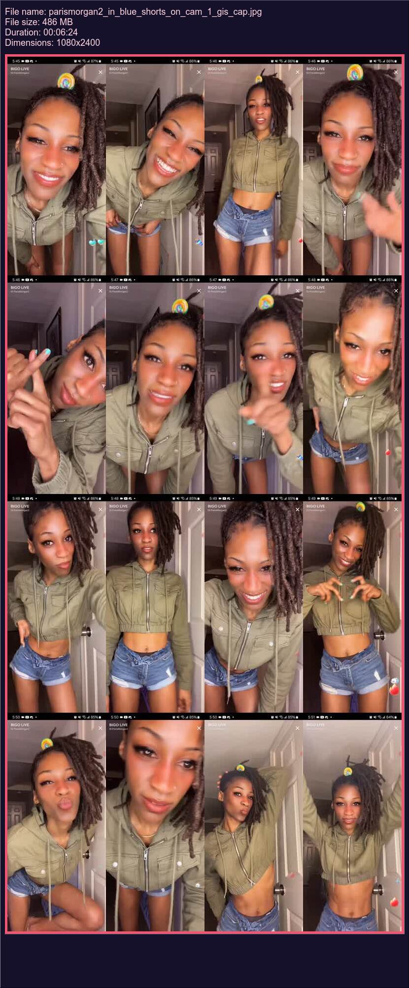 Parismorgan 2 In Blue Shorts On Cam 1