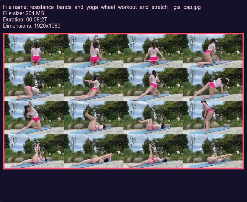 Resistance Bands And Yoga Wheel Workout And Stretch