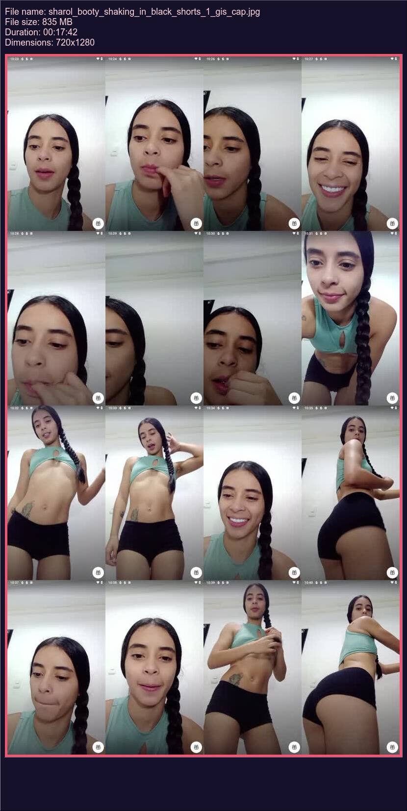 Sharol Booty Shaking In Black Shorts 1