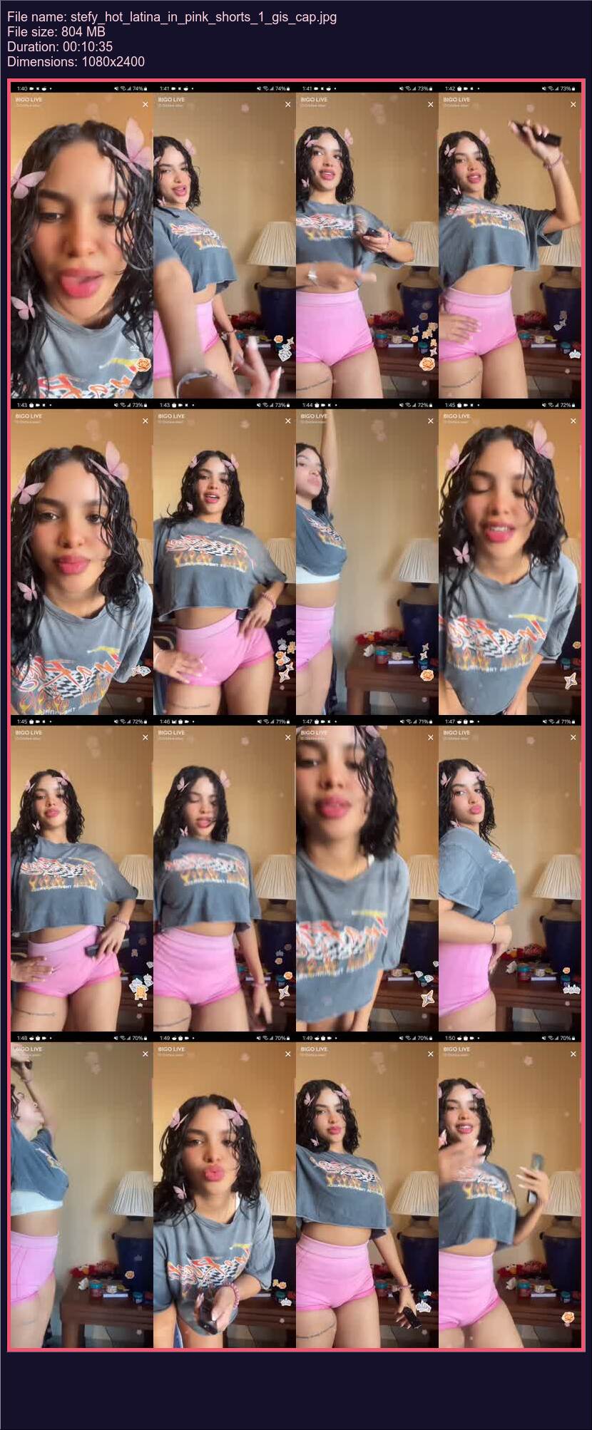 Stefy Hot Latina In Pink Shorts 1