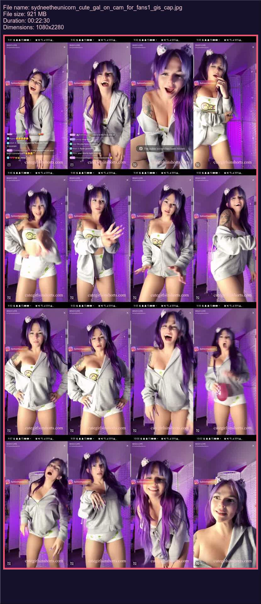 Sydneetheunicorn Cute Gal On Cam For Fans 1