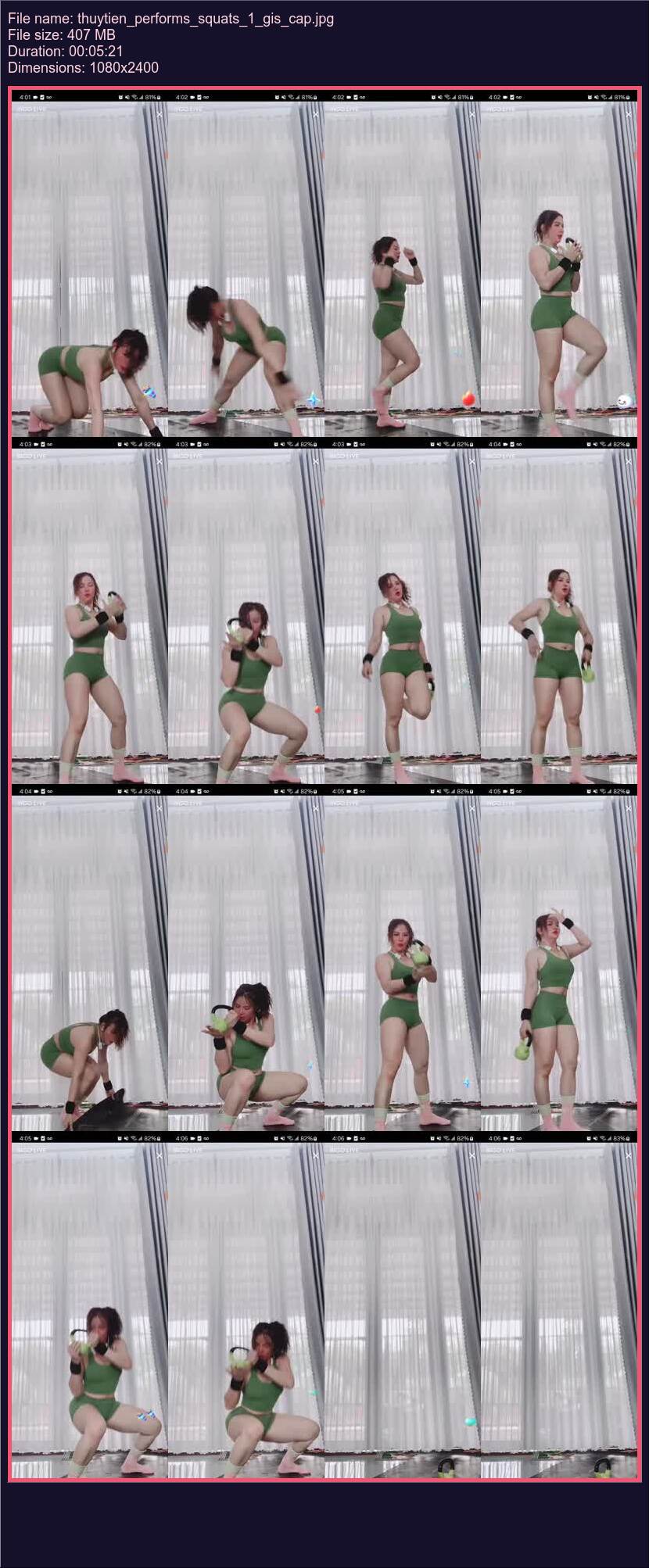 Thuytien Performs Squats 1