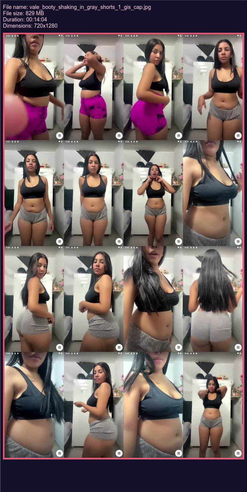 Vale Booty Shaking In Gray Shorts 1