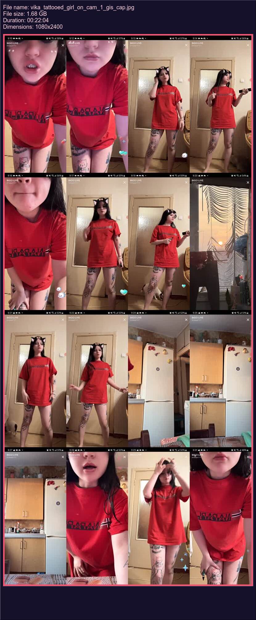 Vika Tattooed Girl On Cam 1