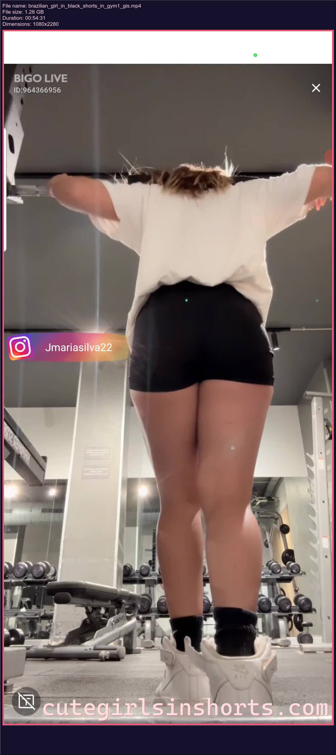 Brazilian Girl In Black Shorts In Gym 1