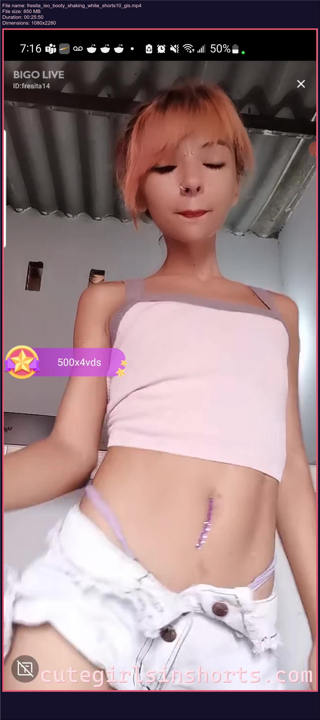 Fresita Iso Booty Shaking White Shorts 10