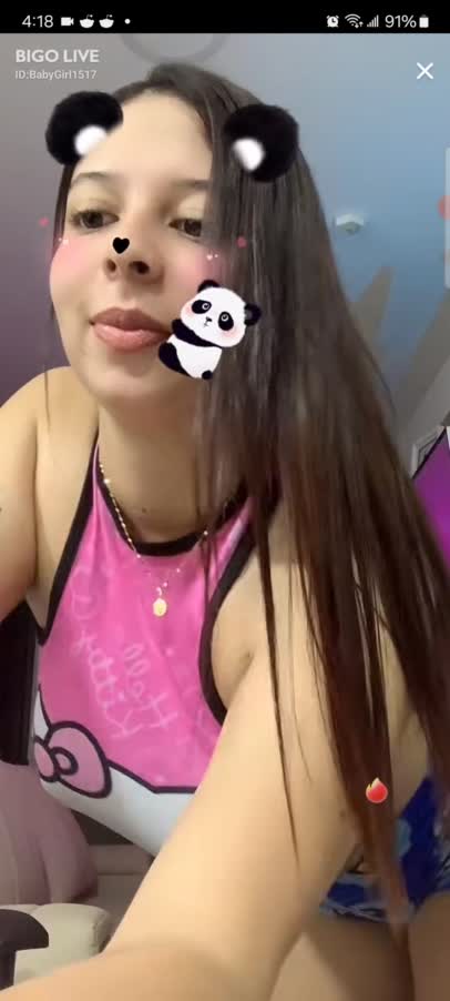 Babygirl 1517 Brunette In Blue Shorts Twerking For Fans 1