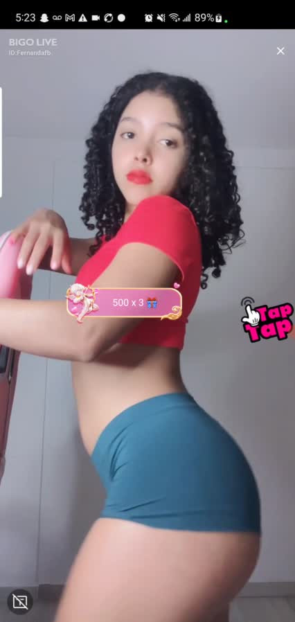 Fernanda In Blue Shorts Shaking Booty 1