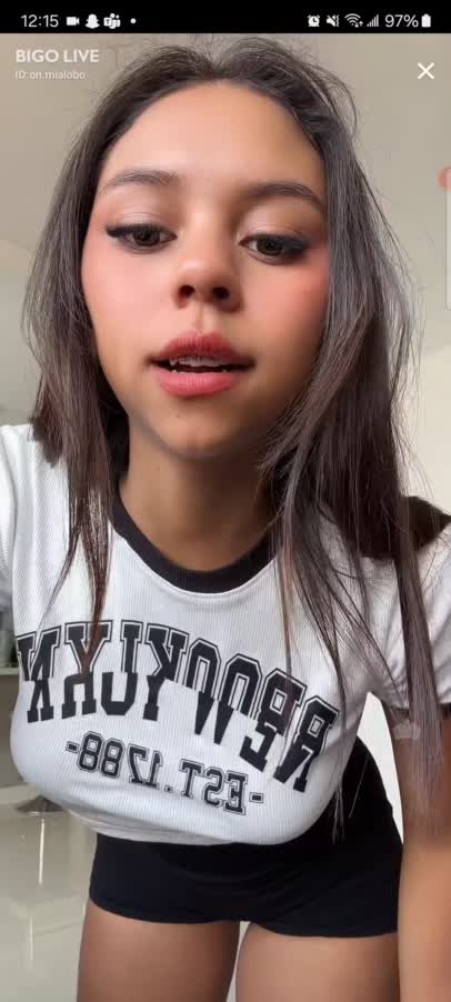 Mialobo In Black Shorts Booty Shaking 1